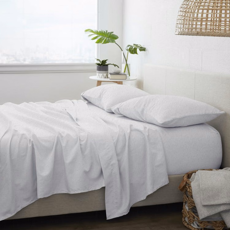 Flannel Bed Sheets - Ivory King 4 Set