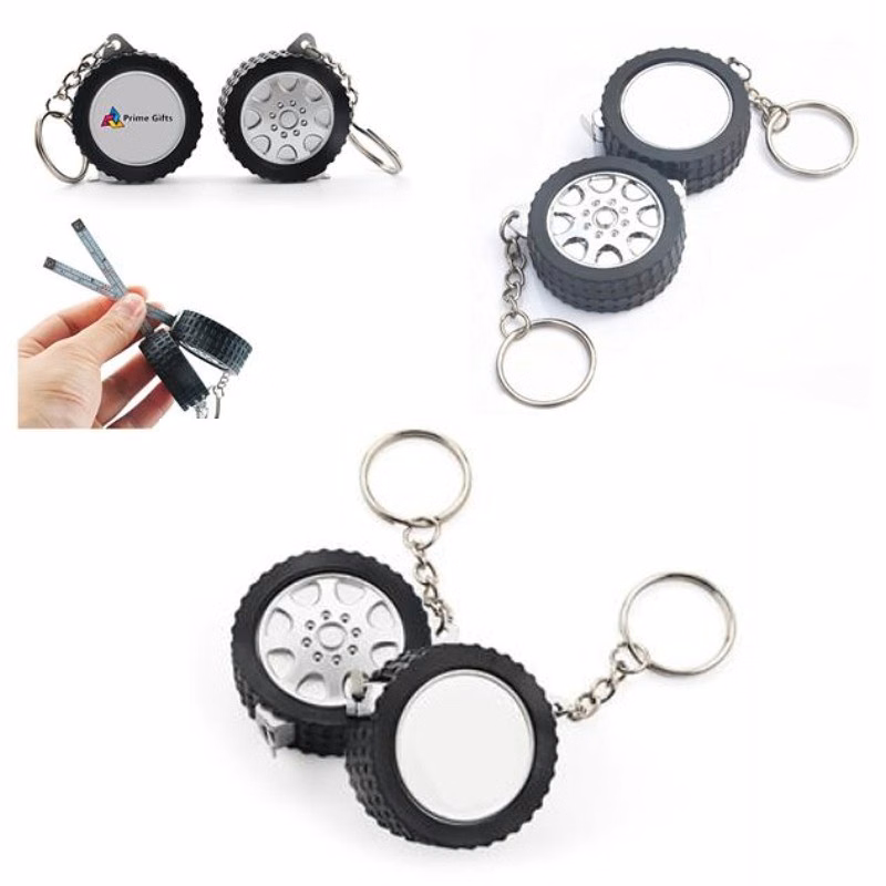 Tire Shape Keychain Eetractable Tape Measure