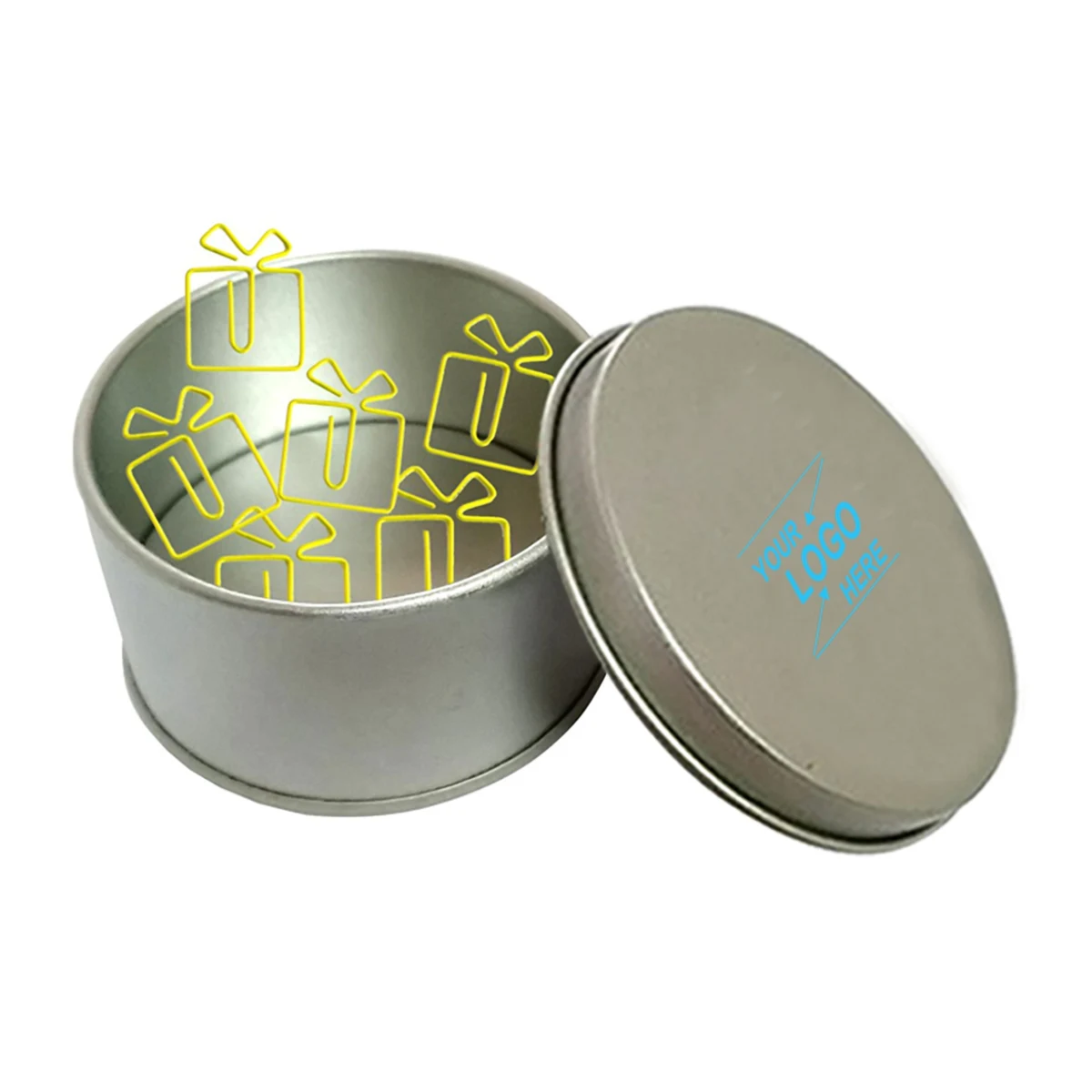 Gift Box Paper Clips w/Tin Container 1