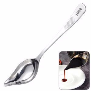 Precision Stainless Steel Drizzle Saucier Spoon With Tapered Design And Spout