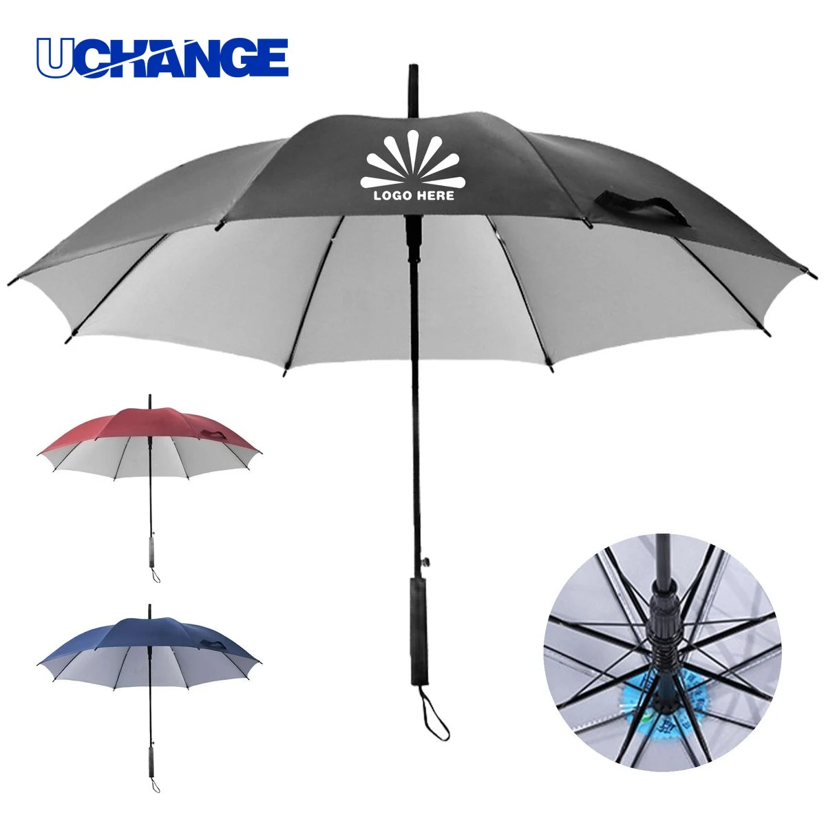 Brandable Golf Umbrella With Fiberglass Frame 1