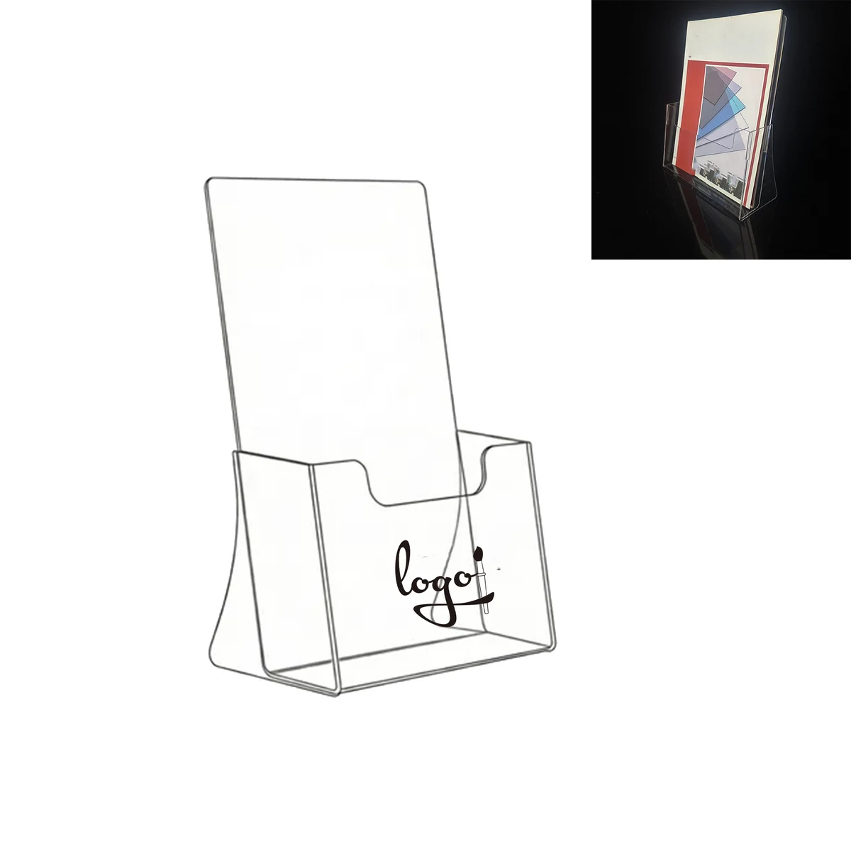 Crystal Clear Acrylic Brochure Stand 1