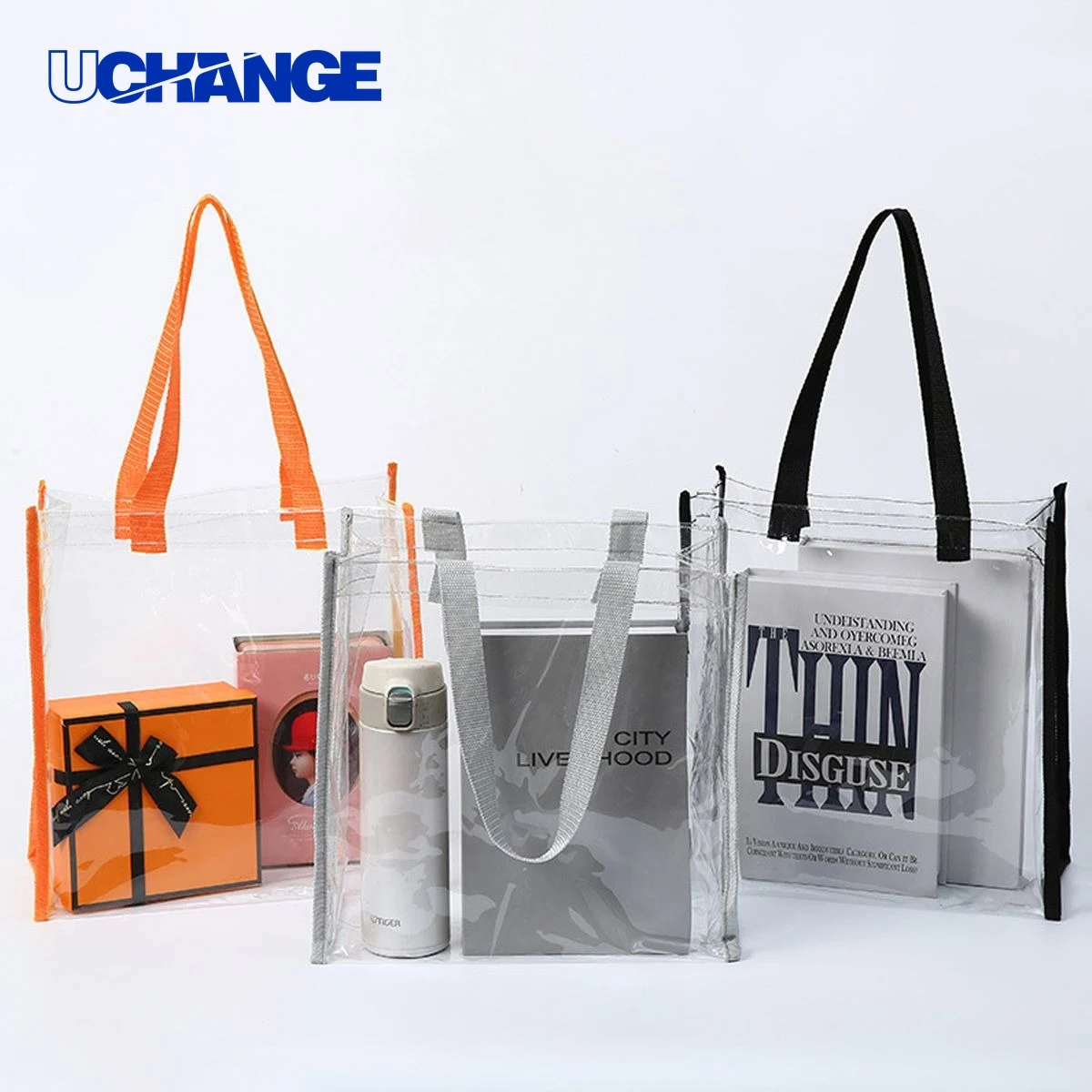 Clear PVC Tote Bag with Handles 1