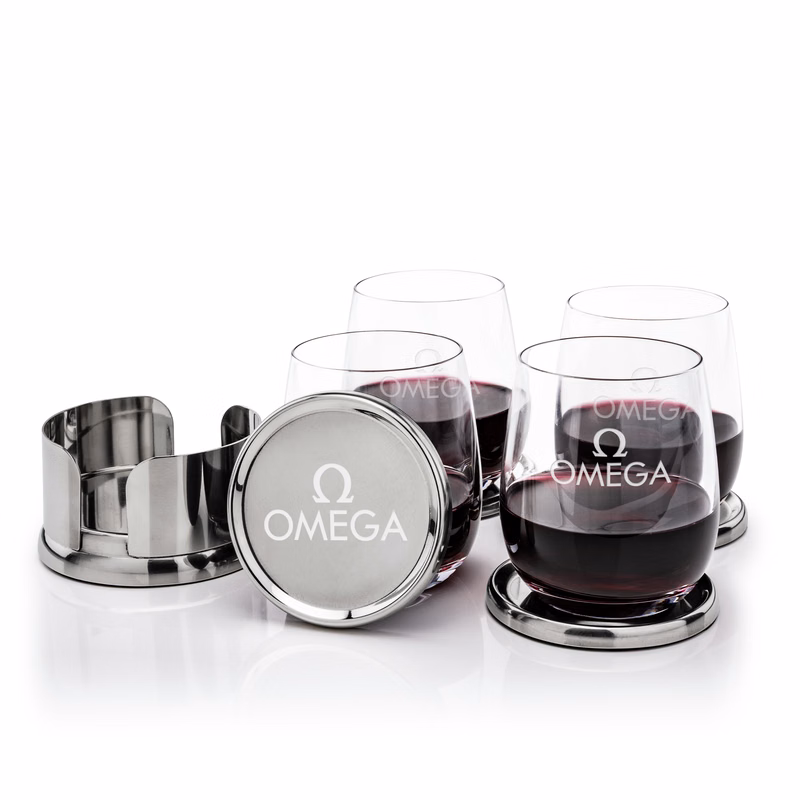 Baldoni Coasters & Salem Stemless Wine Set