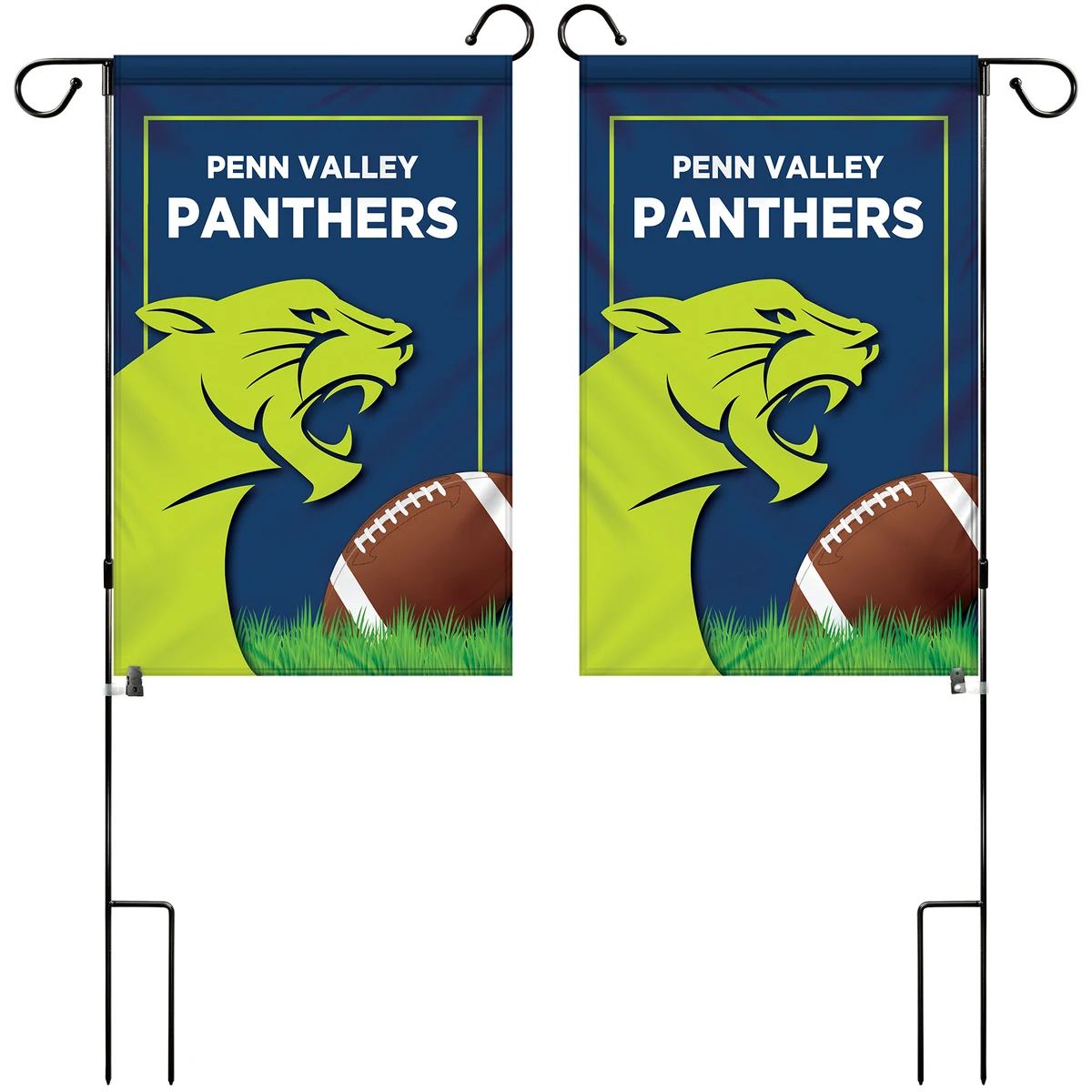 14" x 20" Custom Double Sided Garden Banner with Hardware 1