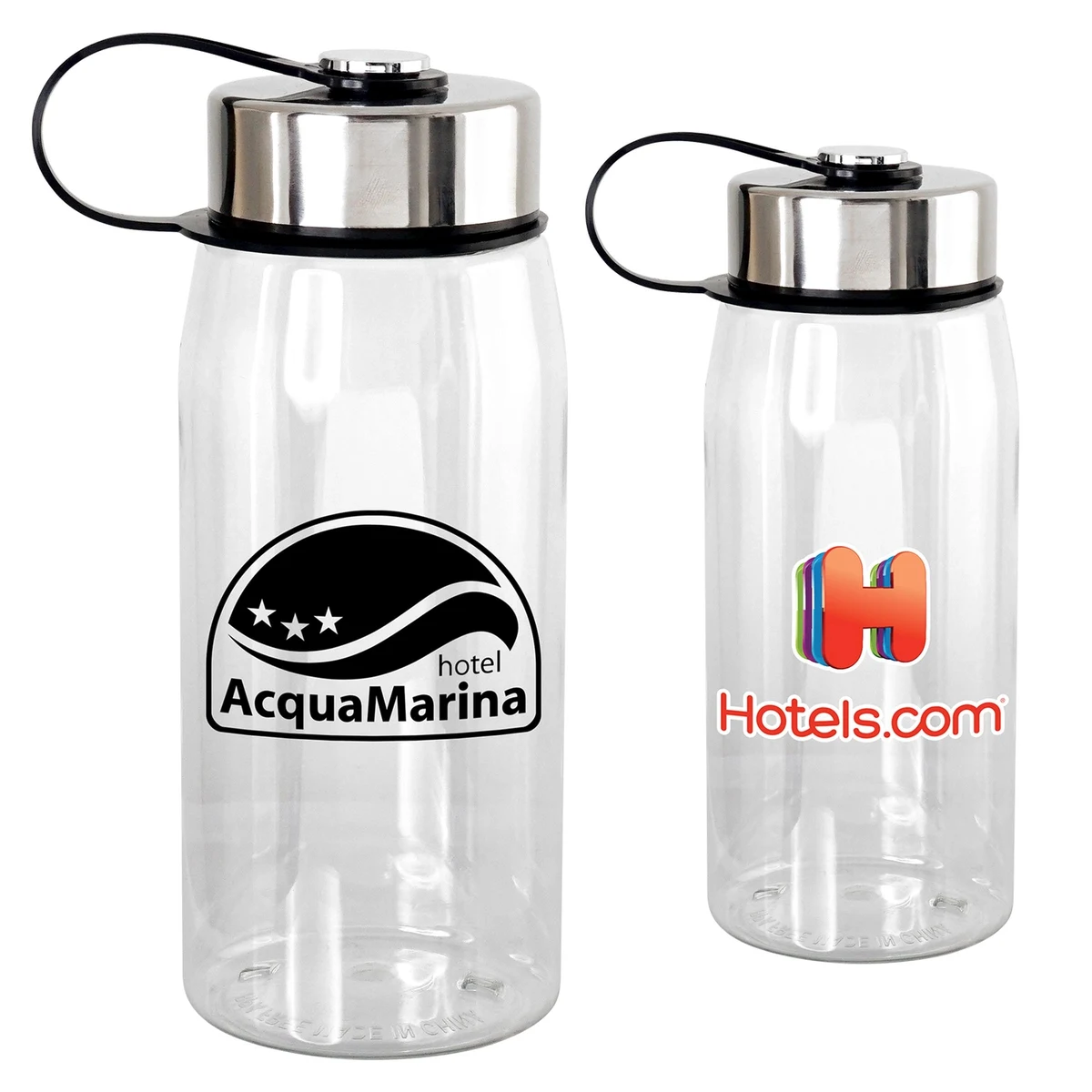 Metal Lanyard Lid 25 oz. Recycled Bottle 1