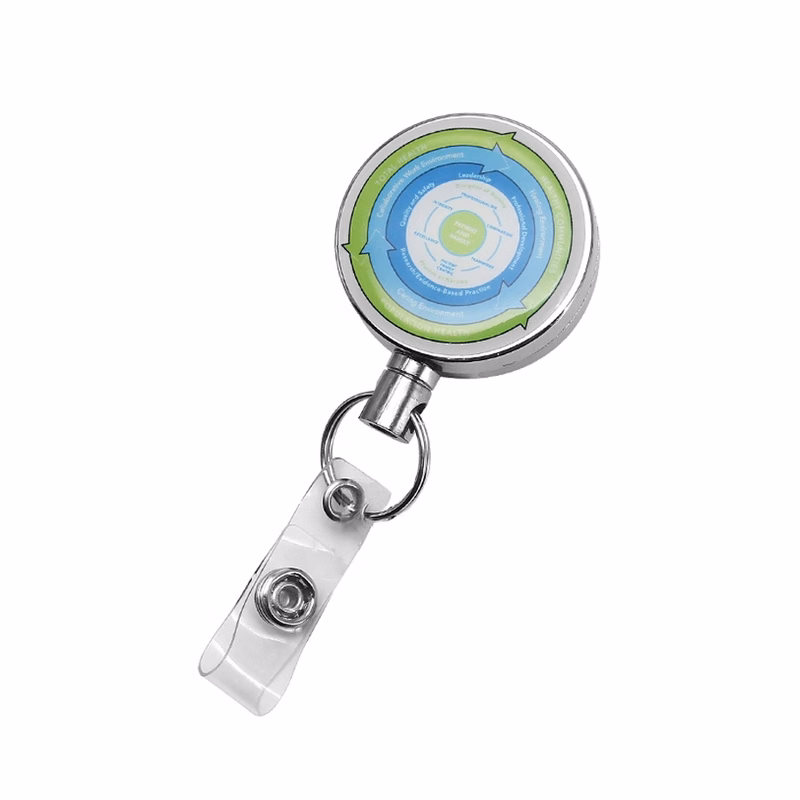 Retractable Round Metal Badge Reel