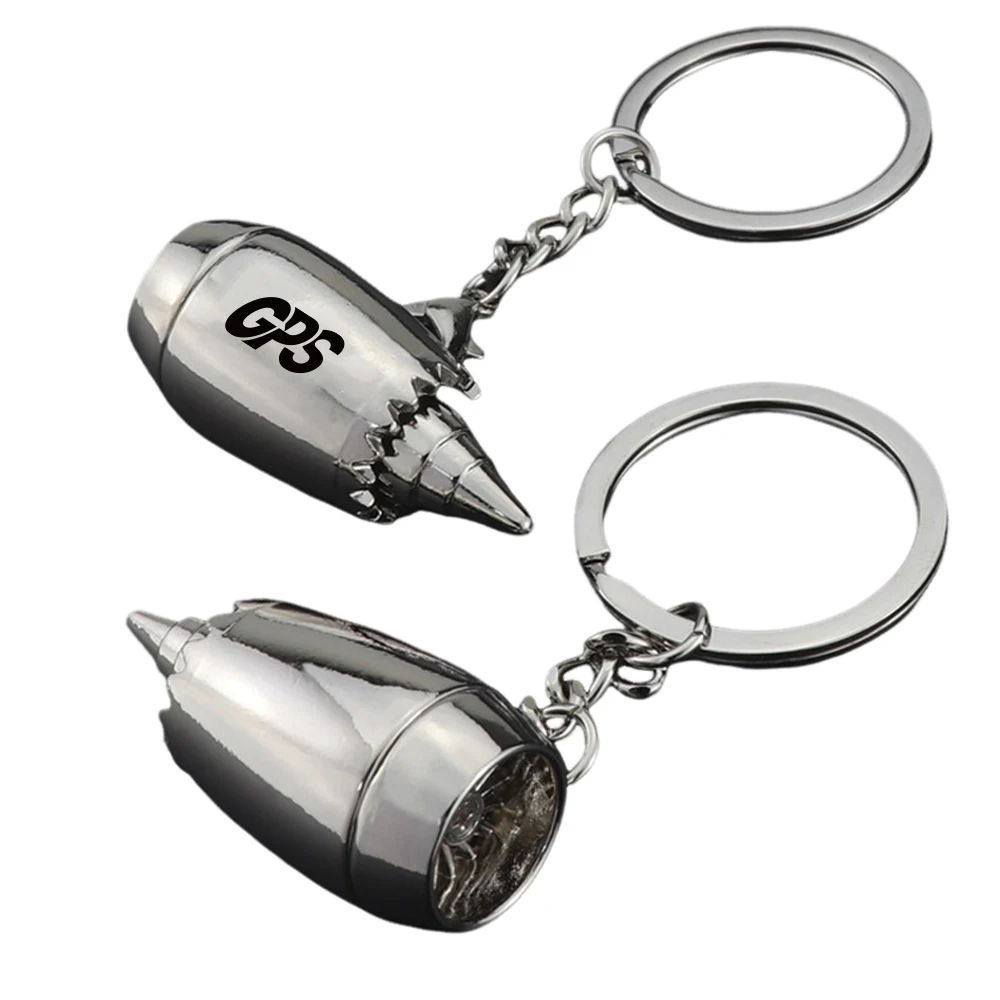 Aircraft Engine Shaped Keychain 1