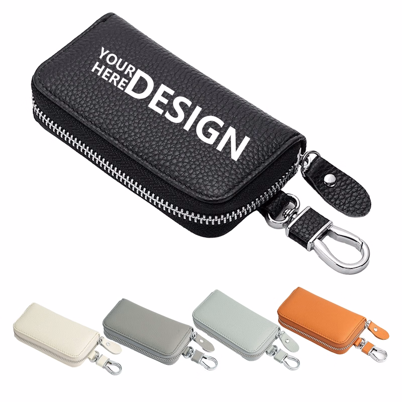 First-Quality Leather Car Key & Card Organizer