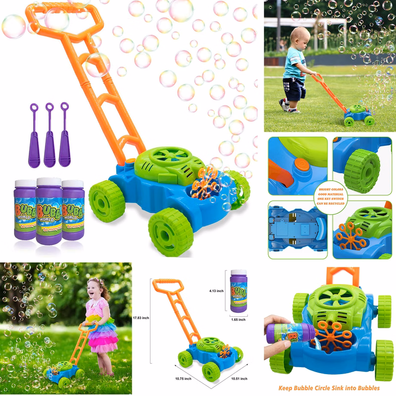Bubble Lawn Mower for Toddlers