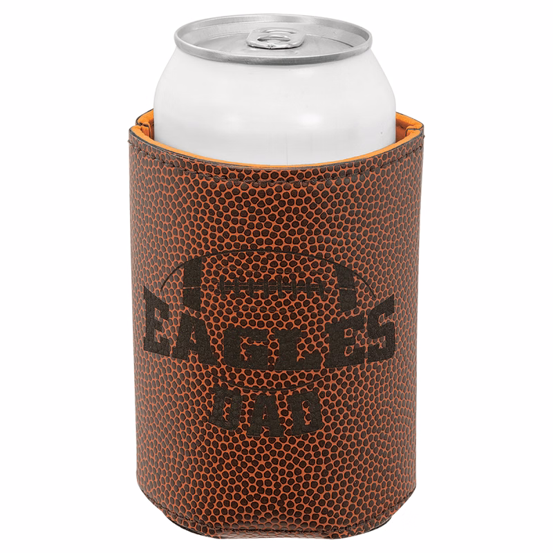 3 3/4" Football Leatherette Beverage Holder
