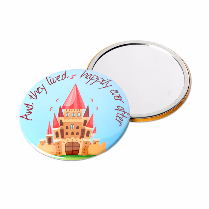 3" Circle Pocket Mirror Button