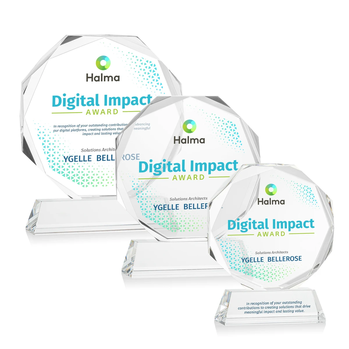 Acadian VividPrint™ Award on Newhaven Base - Clear 1