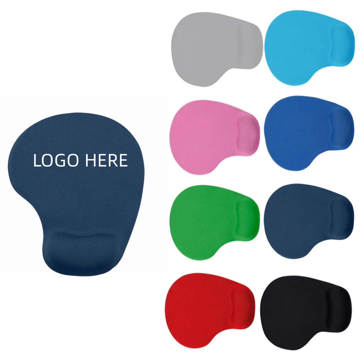 Solid Color Mouse Pad With Wrist Rest 1