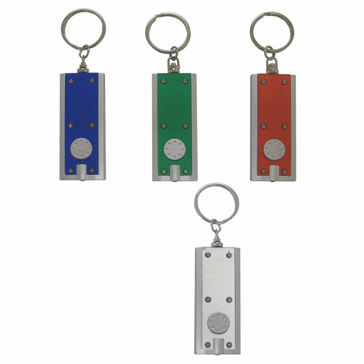 Silver Key Tag with Flashlight