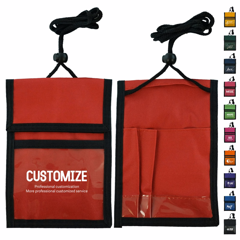 Folding Badge Storage Bag/Passport Pouch