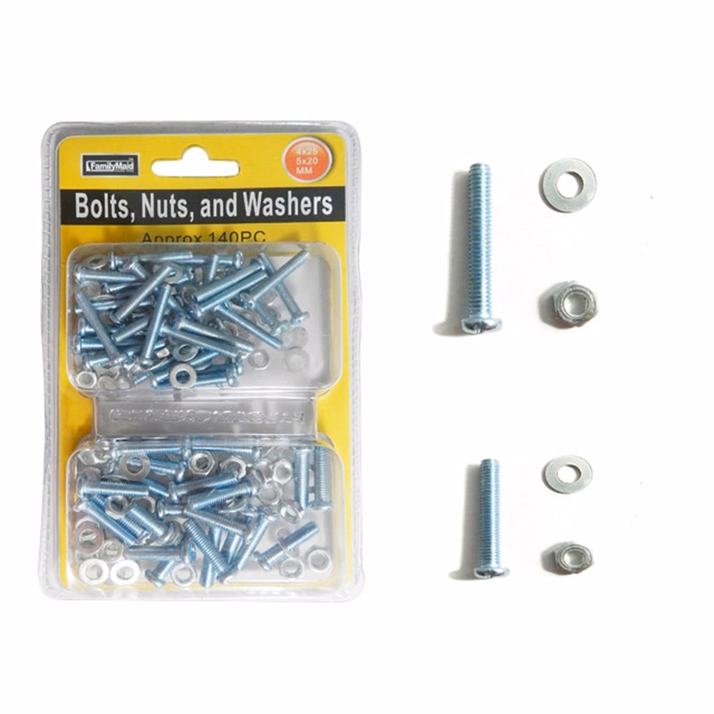 Bolts Nuts & Washer Sets - 140 Pieces