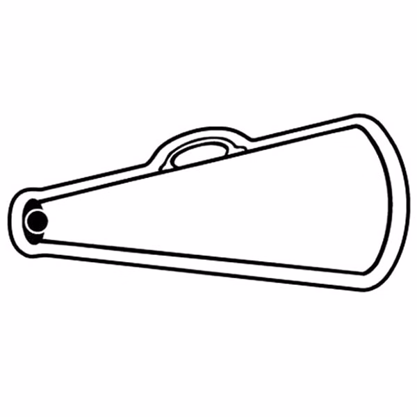 Long Megaphone Key Tag - Spot Color