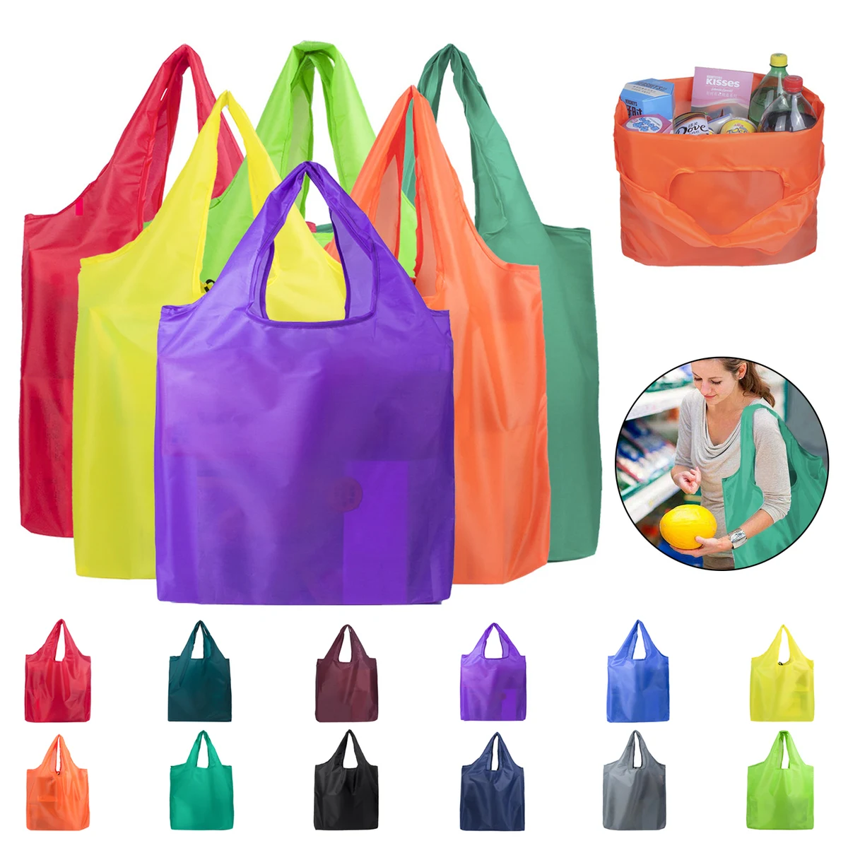 Reusable Foldable Machine Washable Shopping Bags 1