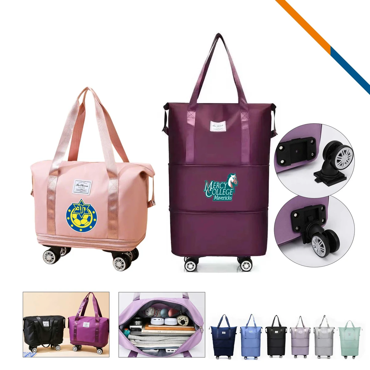 Binzo Expandable Rolling Duffle Bag 1