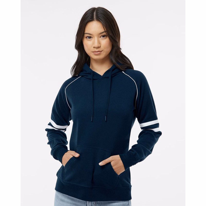Women's Varsity Fleece Piped Hooded Sweatshirt - 8645