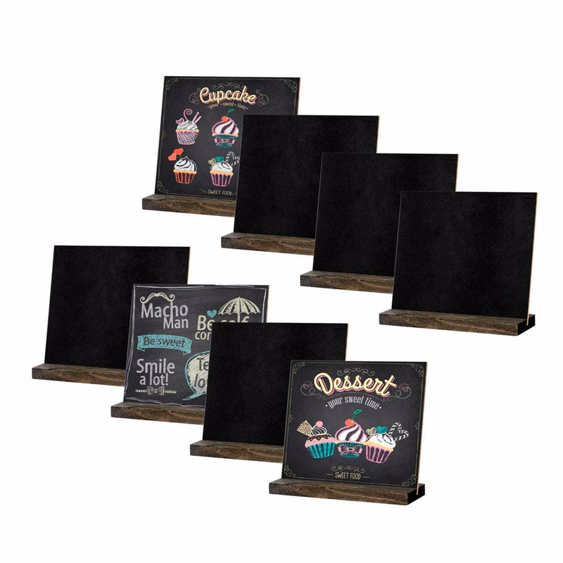 Full Color 5.9 X 6.1 X 1.9 Inch Wood Base Message Chalkboard