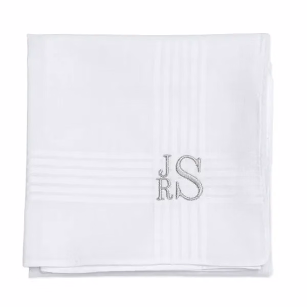 Custom 15.75 Inch Pure Cotton Gentleman Handkerchief Striped Edge — Classic Accessory