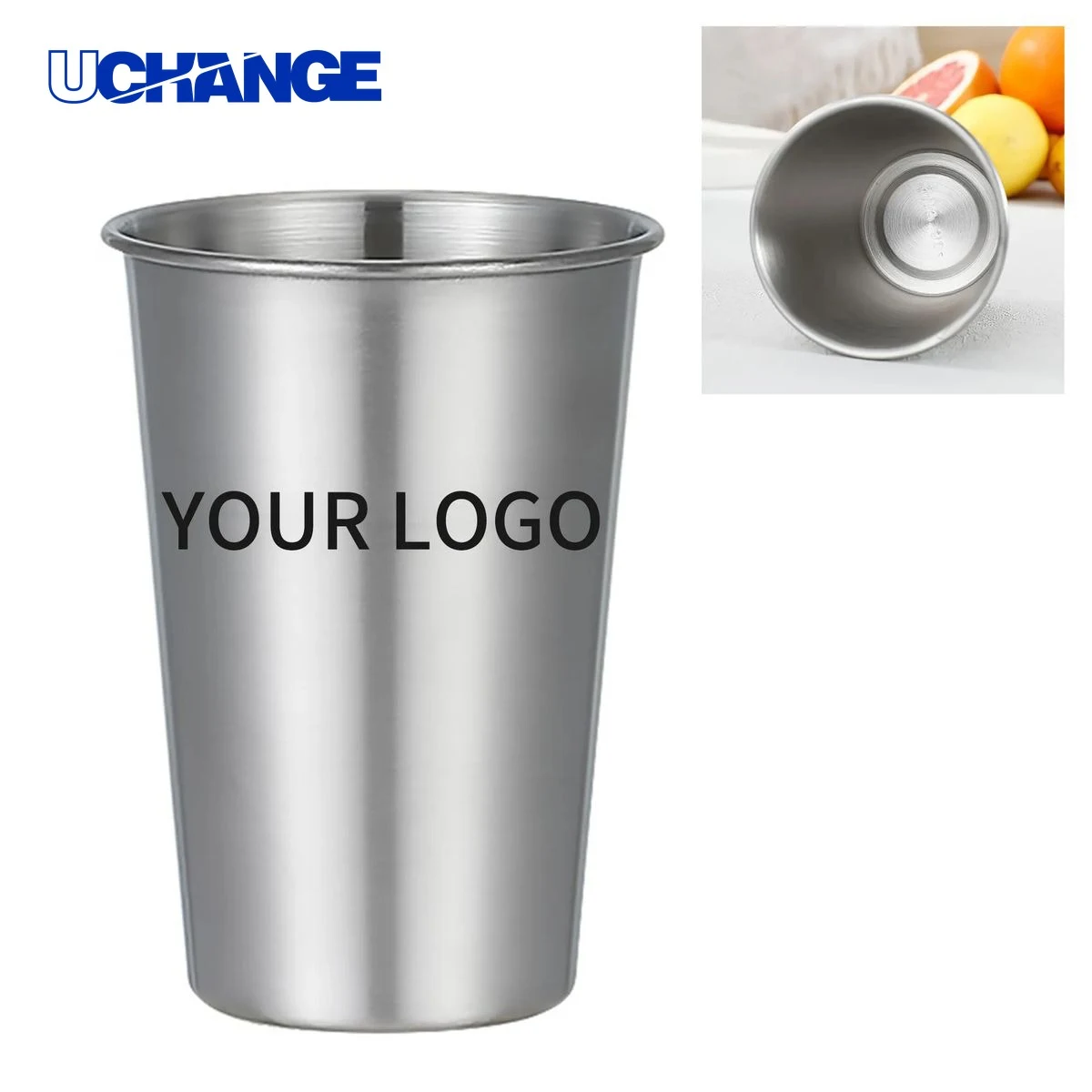 Stainless Cup 16oz Reusable for Beer or Smoothies 1