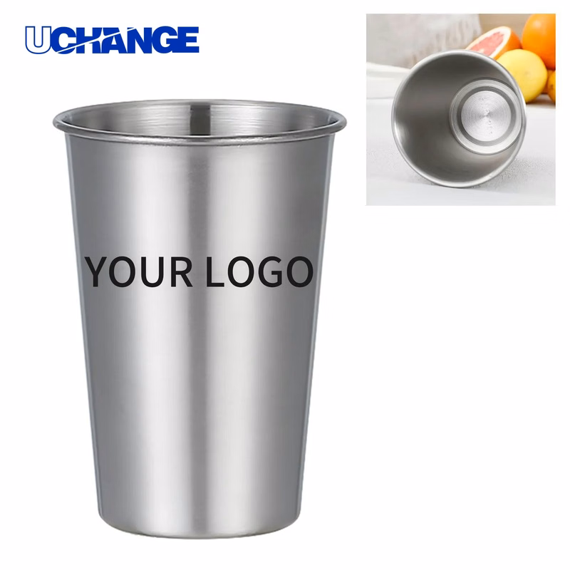 Stainless Cup 16oz Reusable for Beer or Smoothies