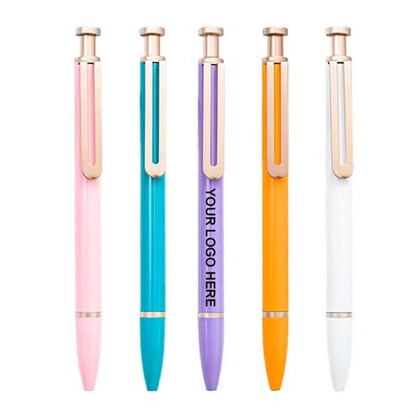 Custom Metal Clip Ballpoint Pen with Removable Refill — Workplace Utility