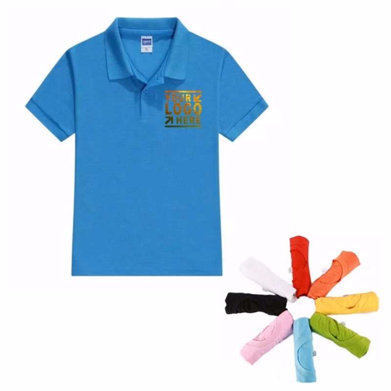 Kid Size Short Sleeve Poly-cotton Blend Pique Polo T-Shirt