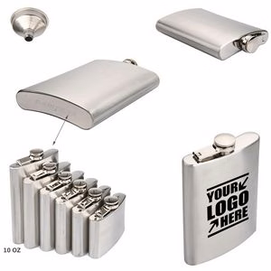 10oz Stainless Steel Flask With Tightly Sealed Cap
