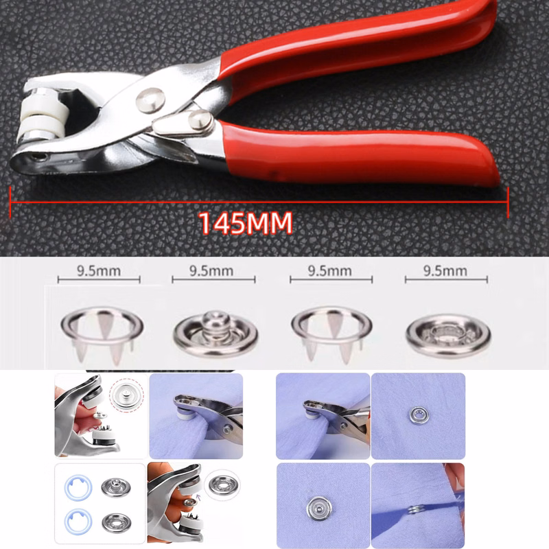 200 Sets Snap Fasteners Kit Tool
