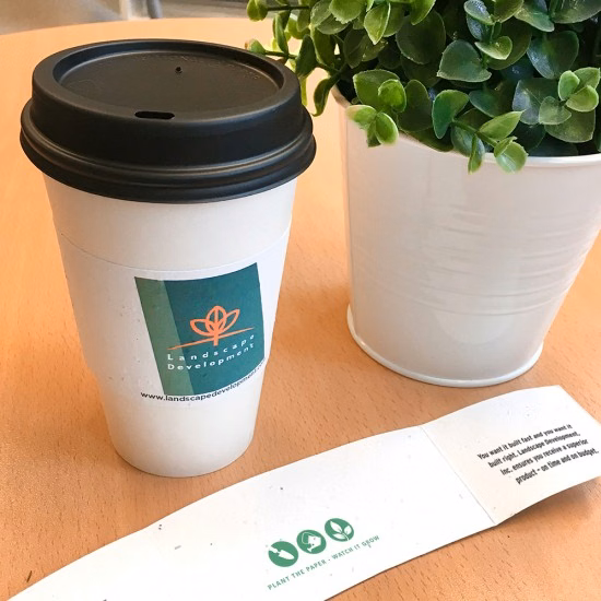Double-Sided Seed Paper Coffee Cup Sleeves
