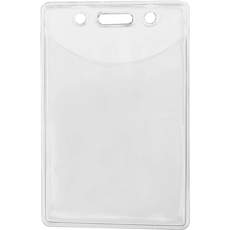 2.67" W x 4.04" H - Vertical Clear Vinyl Badge Holder (Blank) 1