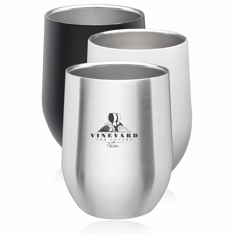 11 oz. Stainless Steel Stemless Wine Glass