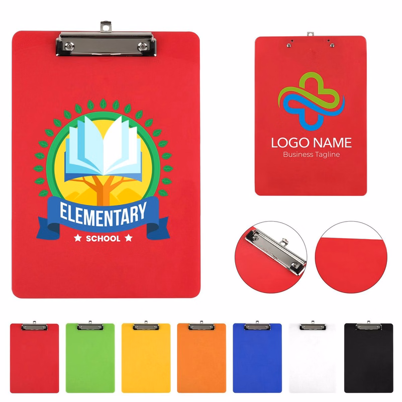 Letter-Sized Plastic Clipboard with Metal Clamp
