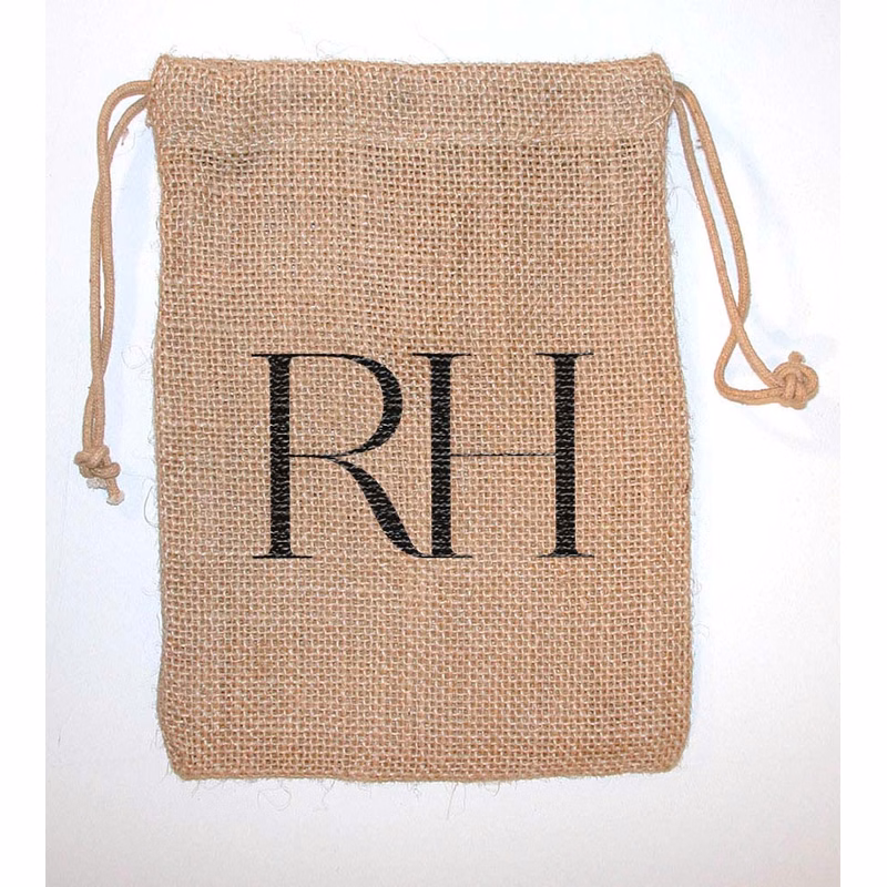 Colored Jute/ Burlap Drawstring Bag 5x6"