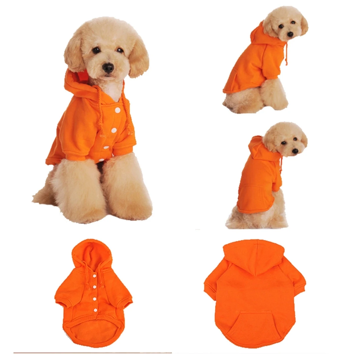 Puppy Hoodie Sweater Dog Coat With Pockets 1