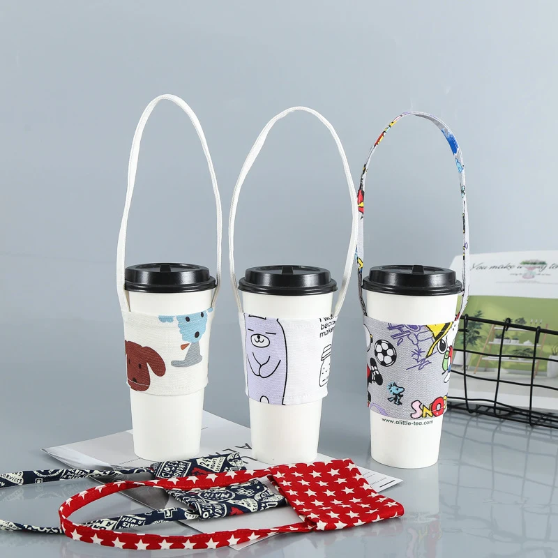 Reusable Beverage Cup Carry Bag Storage Sleeve Cover 1