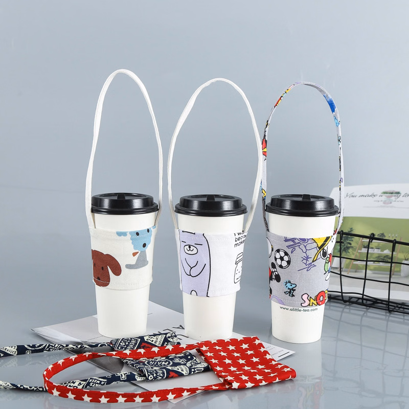 Reusable Beverage Cup Carry Bag Storage Sleeve Cover