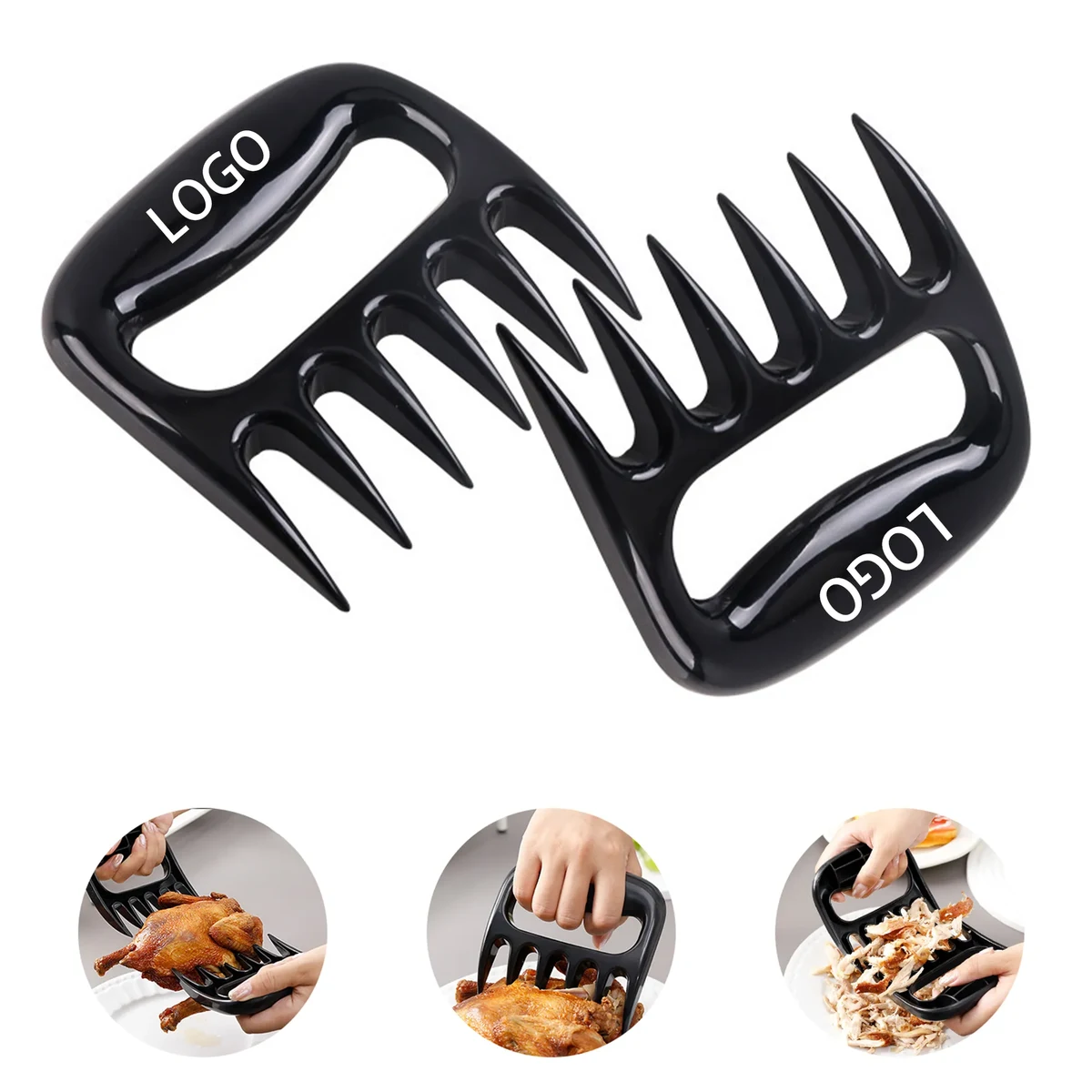 MOQ 50 2-in-1 Plastic BBQ Meat Shredder Set 1
