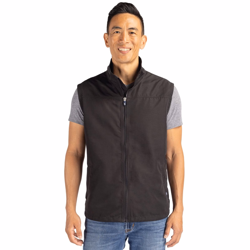 Cutter & Buck Charter Recycled Packable Mens Full Zip Vest