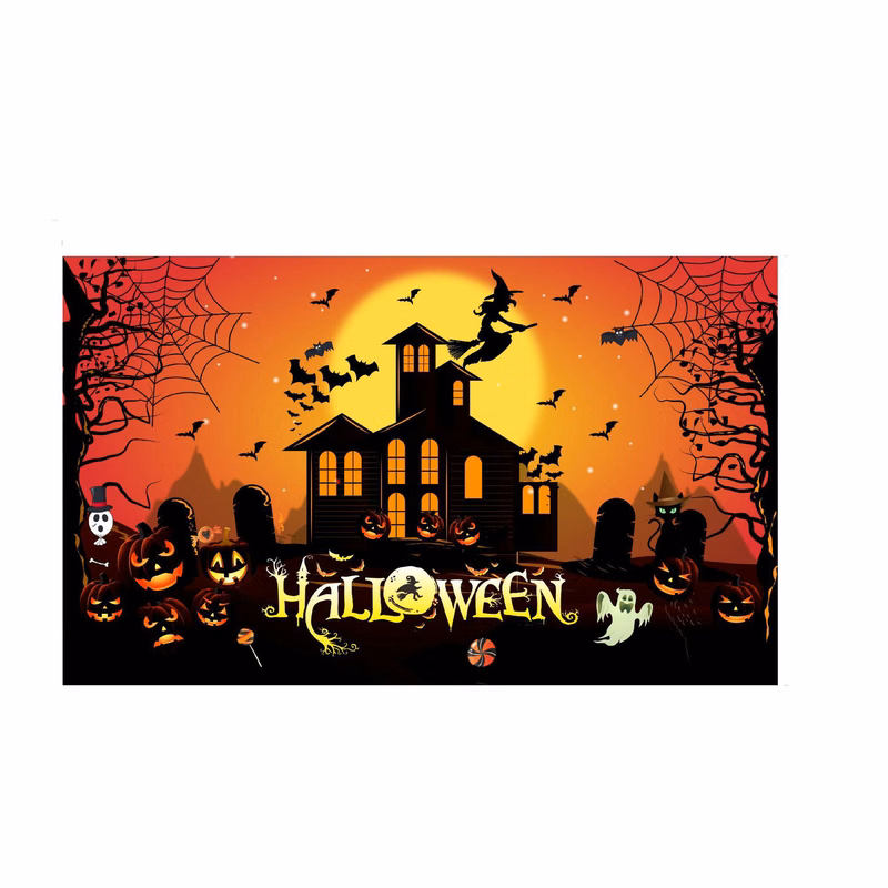 Spooky Halloween Haunted House Banner