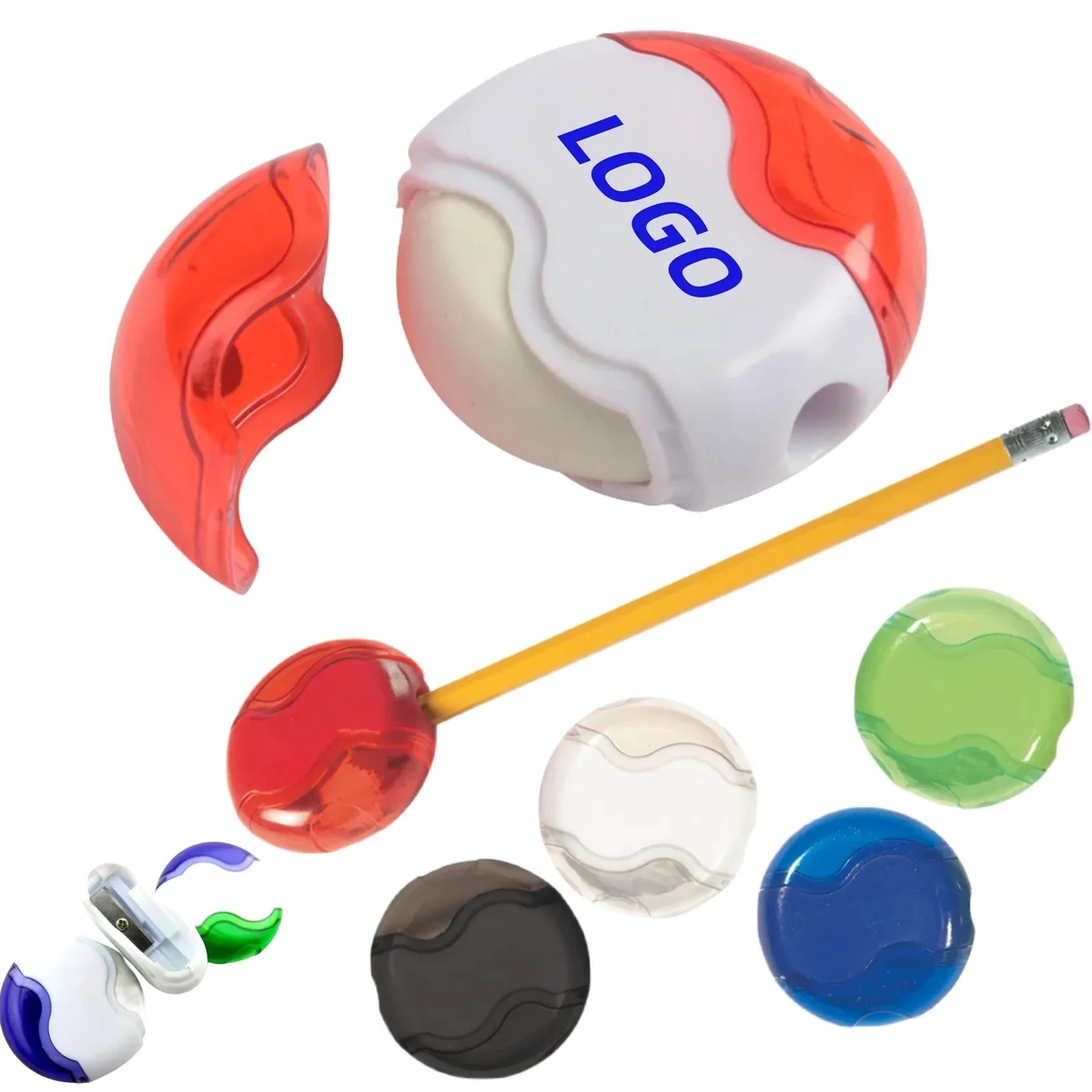 Round Pencil Sharpener & Eraser 1