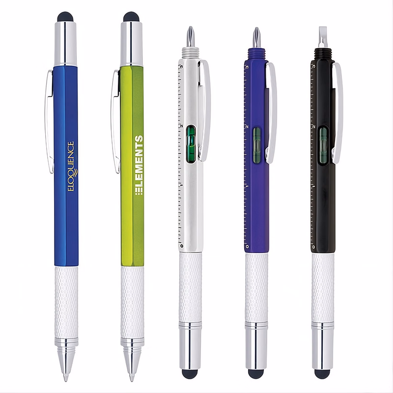Stylus-233 Ballpoint Pen, Ruler, Screwdriver & Level Tool