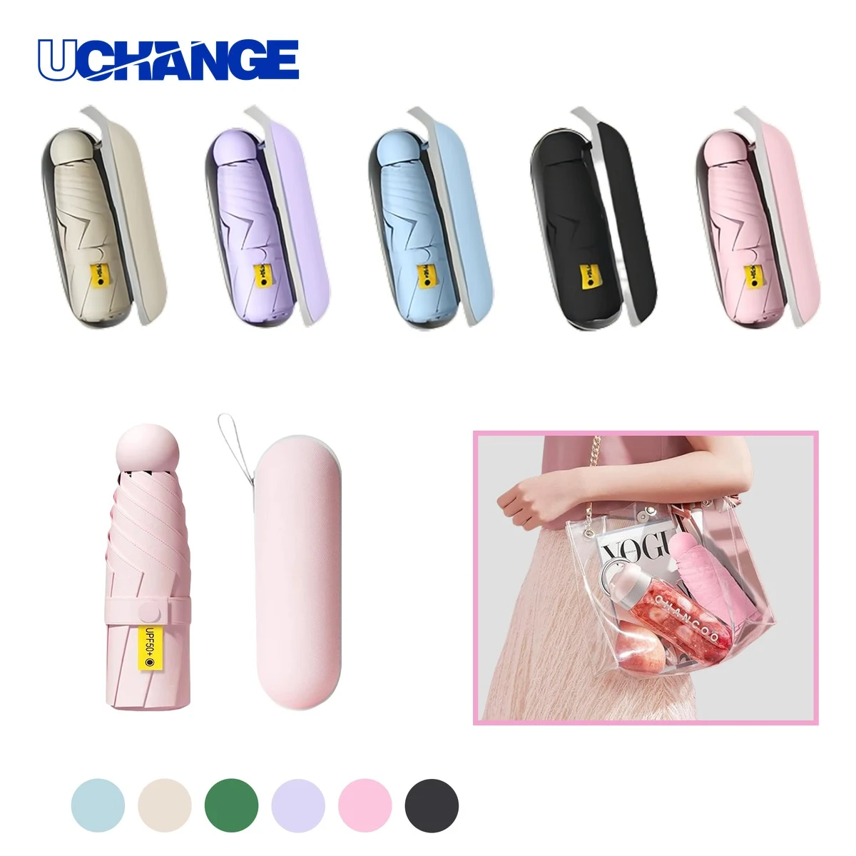 Travel Mini Umbrella With Case 1