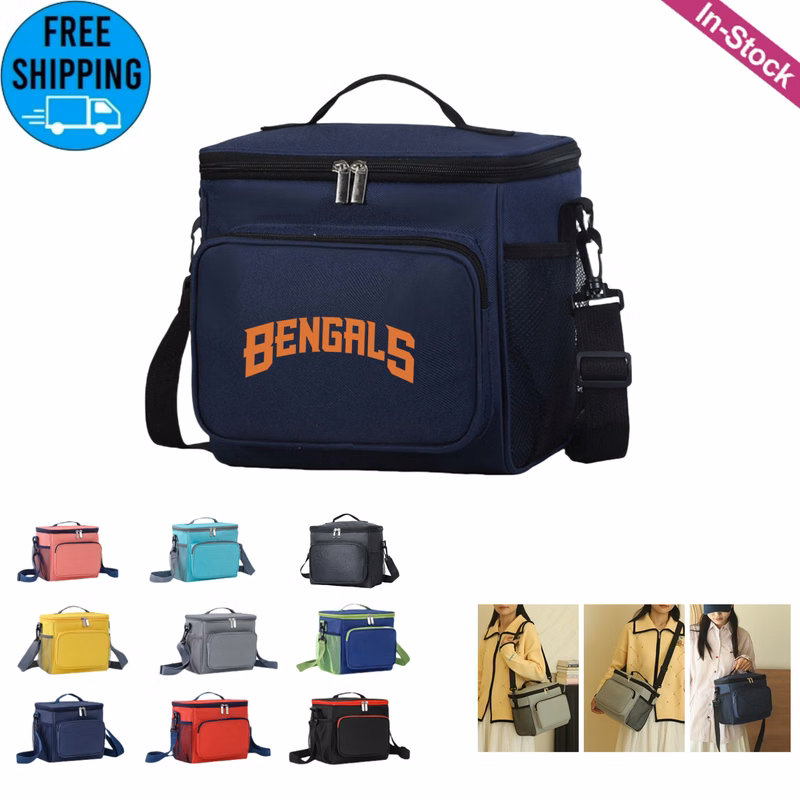 Insulated Reusable Lunch Bag with Adjustable Shoulder Strap