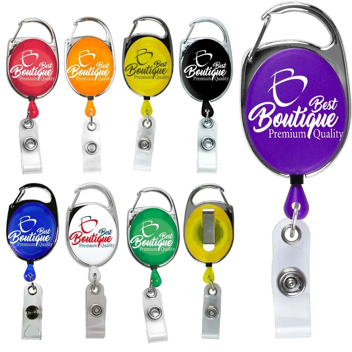 Custom Multicolor Anti-lost Retractable ID Card Badge Holder 1