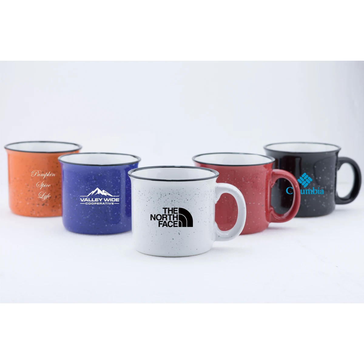 Scenesetter 15 Oz. Speckled Ceramic Mug (Orange) 1